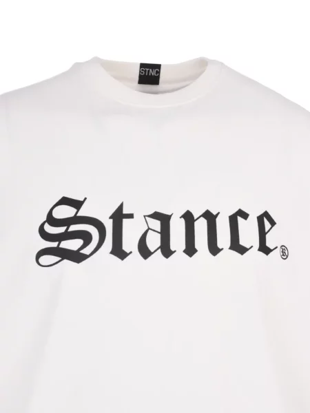 Tricou Stance cu autograf alb