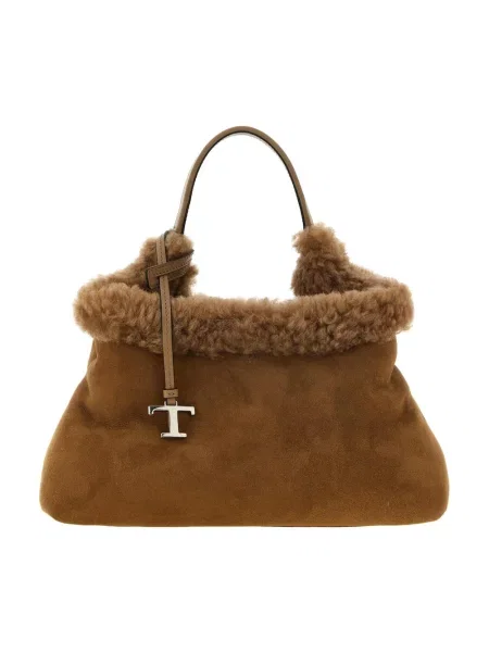 Futro Tod's zamszowe brązowe