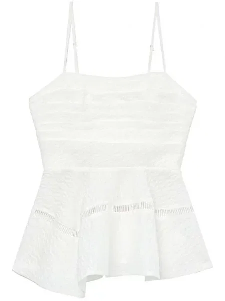 Bluzka Aje żakardowa biała