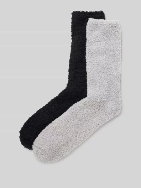 Skarpety z elastycznym pasem model ‘Socks cosy sustainable’ w zestawie 2 szt. Camano czarne