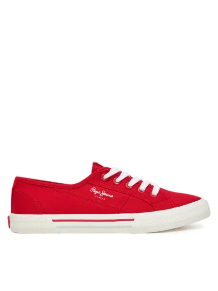 Pepe Jeans Tenisky Brady Basic W Červená bílé