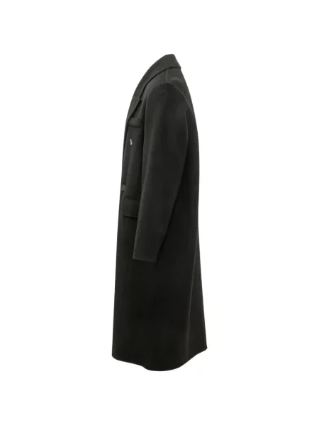 Palton Amaranto cu două rânduri de nasturi negru