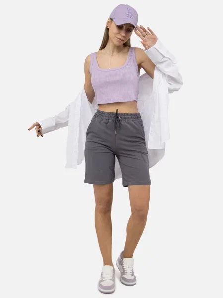 Топ YUKI бузковий бавовна/поліестер