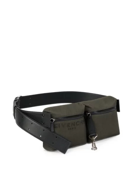 Cu centură curea Givenchy din canvas verde