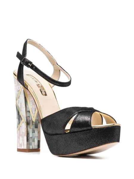 Sandale Freya Rose din piele de căprioară negru