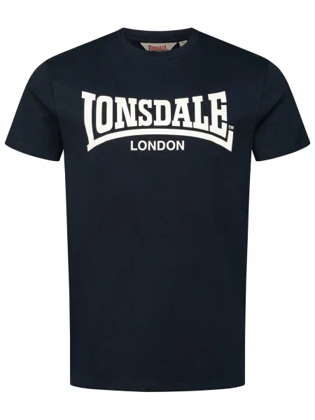 LONSDALE Tricou Fulwood ecru / bleumarin