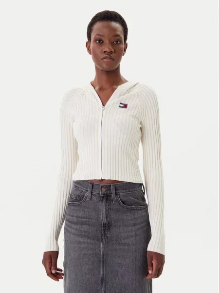 Tommy Jeans Kardigán Écru