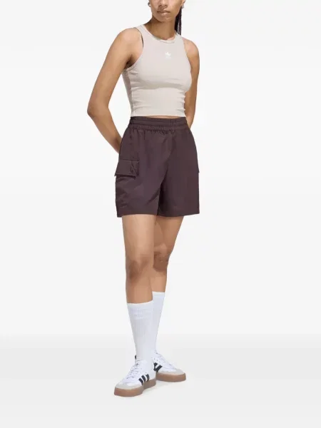 Ριγέ τρέξιμο πλεκτό παντελόνι Adidas μαύρο