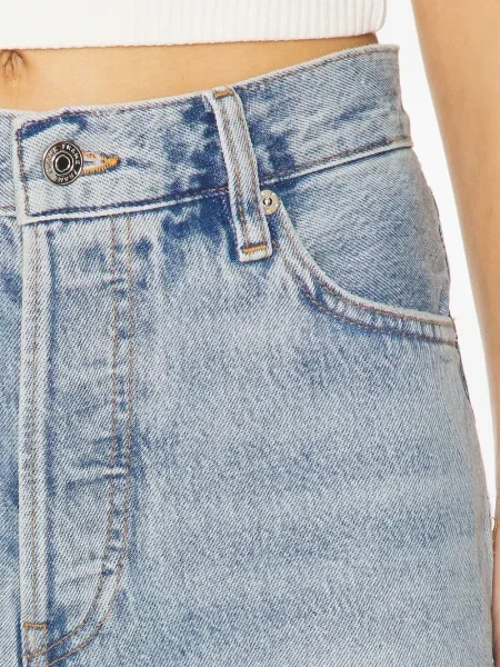Pantaloni scurți din denim Frame albastru