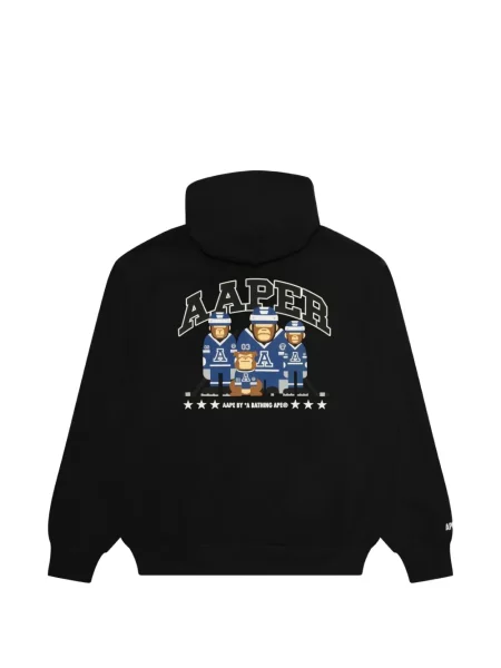 Θραύση hoodie Aape By *a Bathing Ape® με σχέδιο μαύρο