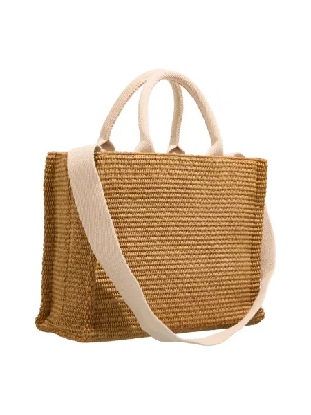 Torba plażowa Marni pleciona brązowa