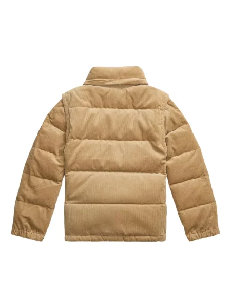 Kurtka puchowa dziecięca Polo Ralph Lauren brązowa