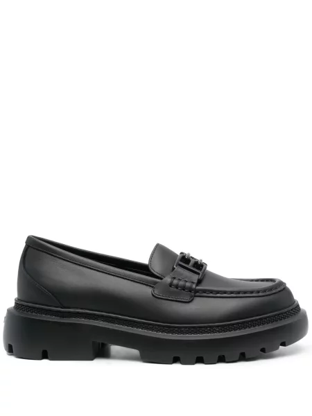 Pantofi loafer Bally cu autograf negru