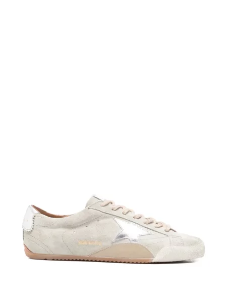 Sneakerși Golden Goose din piele de căprioară auriu