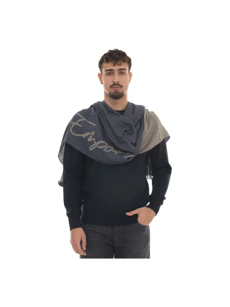 Szal Emporio Armani niebieska