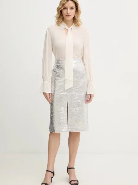 Спідниця OUI mini пряма срібний