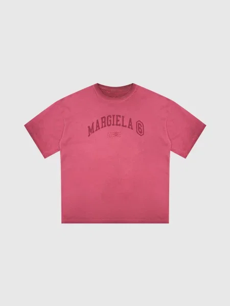 Дитяча футболка з принтом логотипа Maison Margiela Mm6 рожева