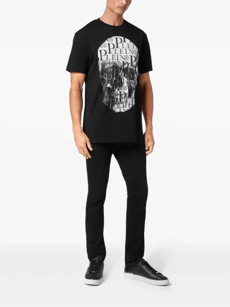 Raštuotas marškinėliai Philipp Plein juoda