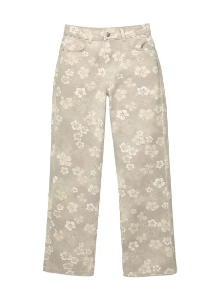 Pull&Bear Traperice ecru/prljavo / kaki bijela