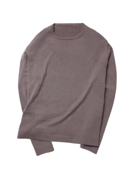Lung pulover Stoffa cu decolteu rotund violet