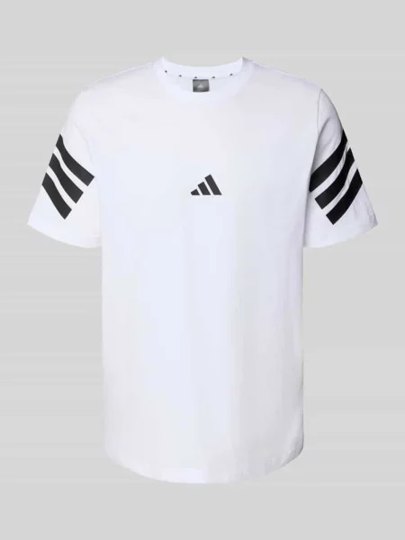 T-shirt o kroju regular fit z czystej bawełny Adidas biała