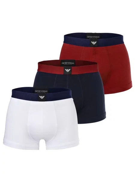 Emporio Armani Boxeri bleumarin / roşu închis alb