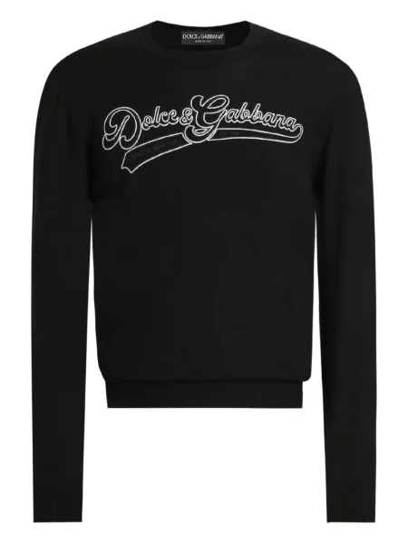 Pulover Dolce & Gabbana cu decolteu în U negru