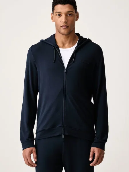 Emporio Armani Underwear bluza lounge z modalem granatowa