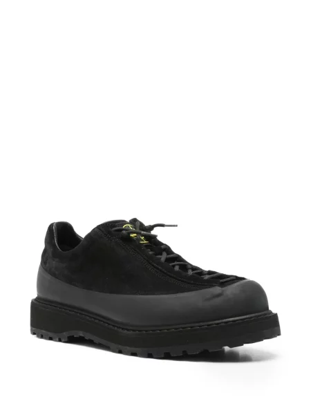 Sneakerși Stone Island cu șireturi din piele de căprioară cu strasuri negru