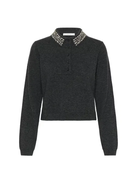 Sweter Gestuz wełniany szary