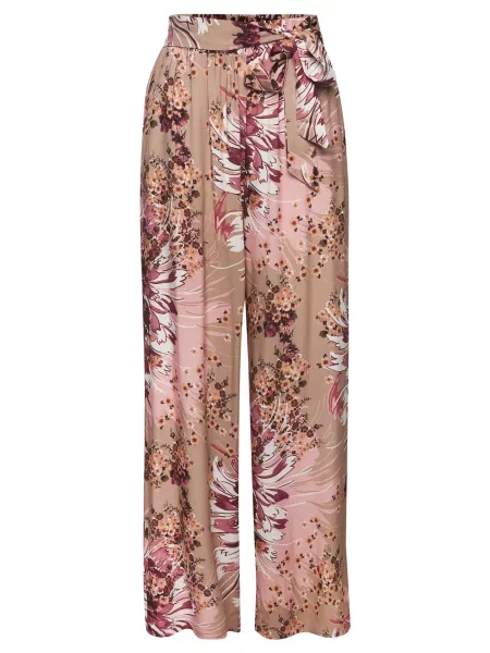 LASCANA Pantaloni maro / gri taupe / roz alb