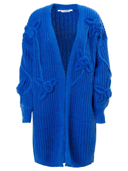 Influencer Geacă tricotată albastru