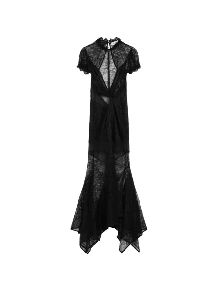 Rochie midi The Attico din dantelă negru