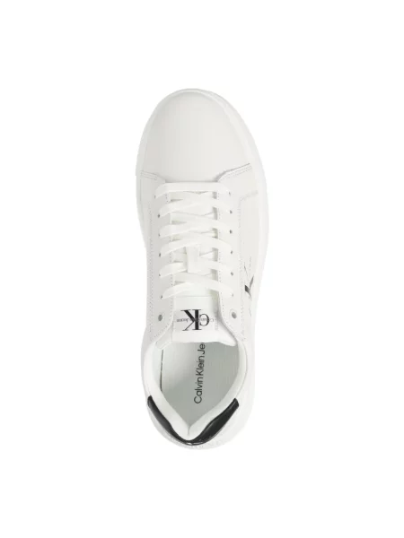 Trampki Calvin Klein Jeans z nadrukiem casual sznurowane białe