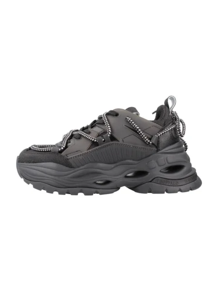Pantofi Buffalo din dantelă negru