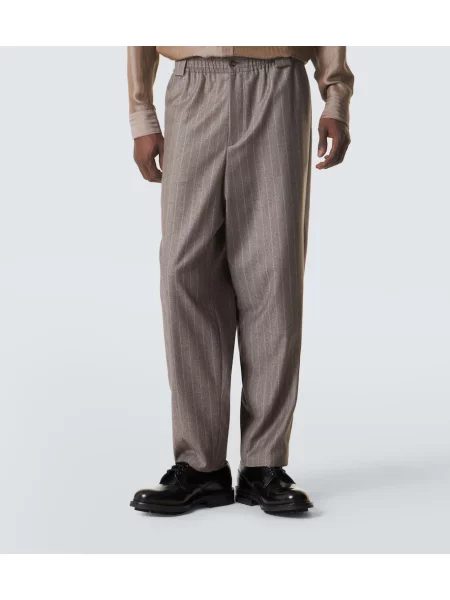 Vlnený oblek Giorgio Armani sivá
