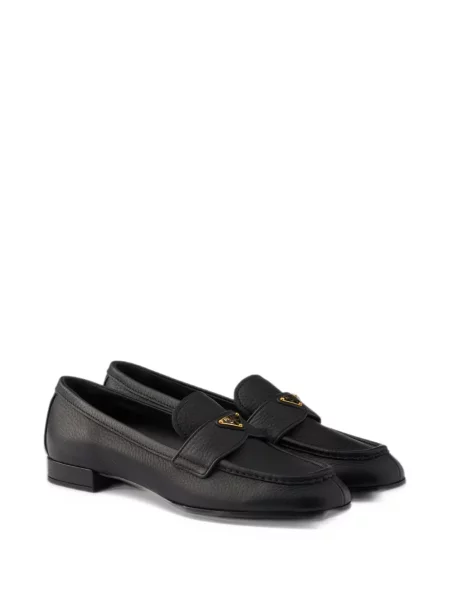 Кожени лоуфъри Prada черно