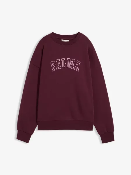 Bluza oversize z mieszanki bawełny czerwona
