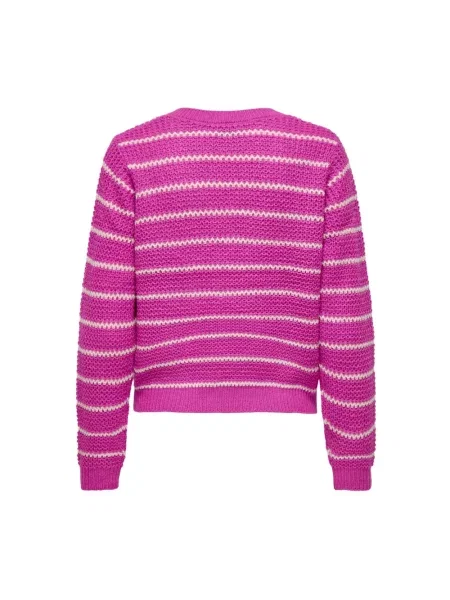Lniany sweter Jacqueline De Yong fioletowy