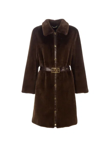 Palton de blană Ayfee maro