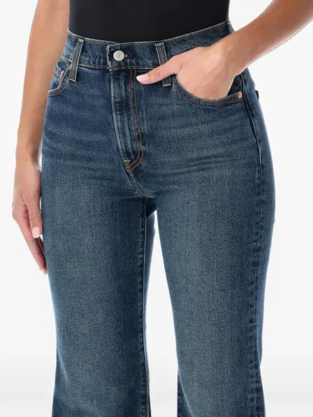 Levágott öves magas derekú szoknya Levi's® fekete
