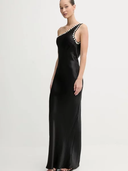 Never Fully Dressed sukienka maxi prosta czarny