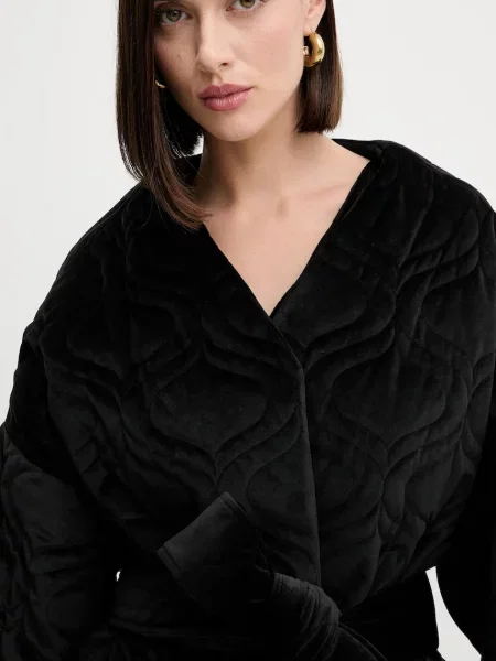 Велюрова куртка Charo Ruiz Ibiza демісезонна oversize чорний