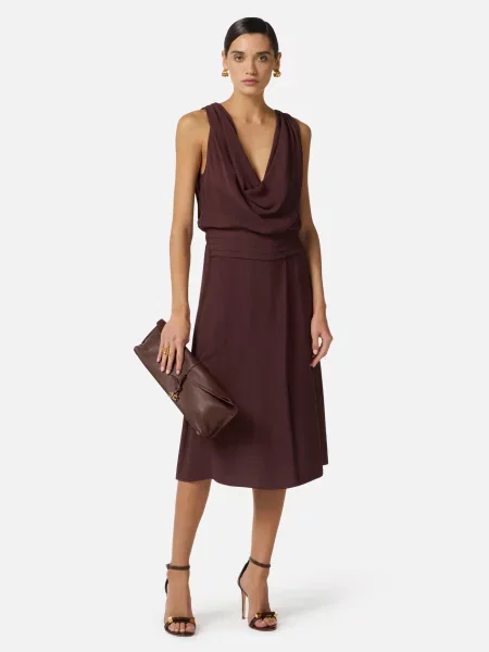 Платье Elisabetta Franchi коричневое