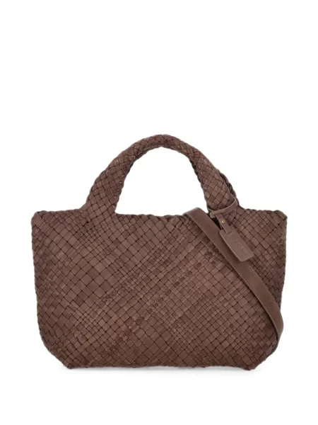 Geantă shopper Visona` din piele maro