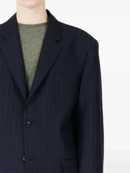 Ριγέ μπλέιζερ Maison Margiela μπλε