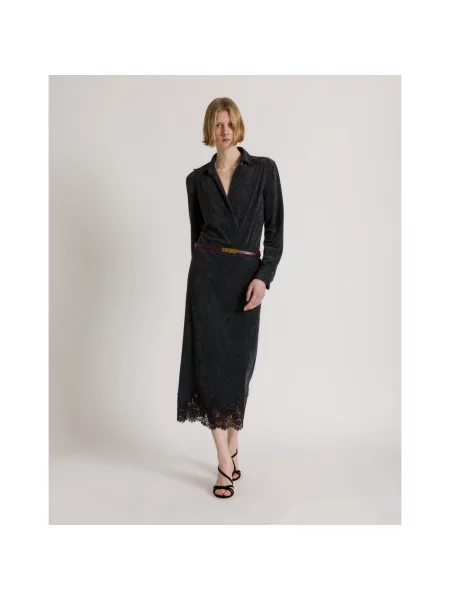 Spódnica midi Alberta Ferretti szara