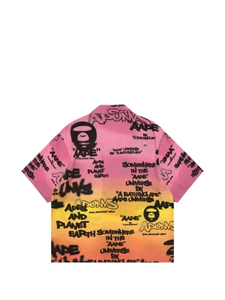 Cămașă Aape By A Bathing Ape cu imagine roz