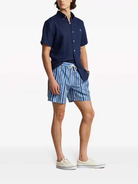 Pledas kepurė su snapeliu Polo Ralph Lauren ruoželis dvieiliai geltona