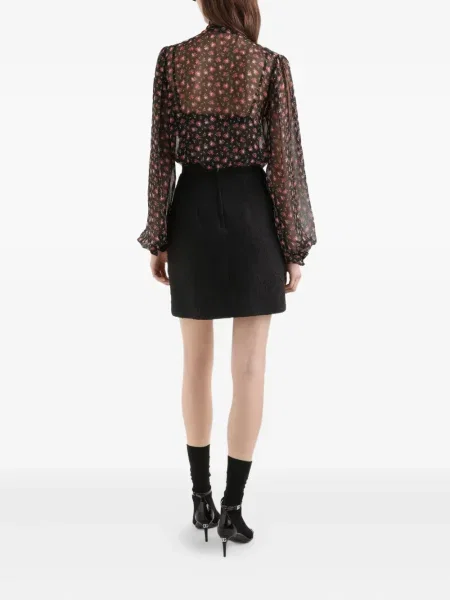 Bluză Dolce & Gabbana cu model floral negru